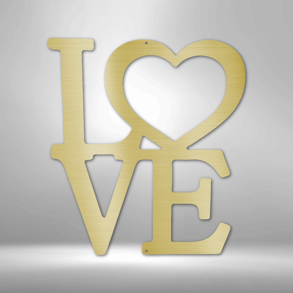 Classic Love Steel Sign Laser Cut Powder Coated Home & Office Metal Wall Decor M